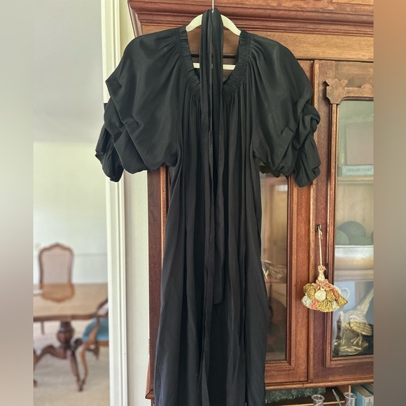 MERSEA Tulum Ruffle Mini Dress in Black Size L - Picture 1 of 8
